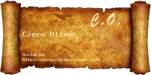 Czere Olivér névjegykártya