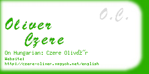 oliver czere business card